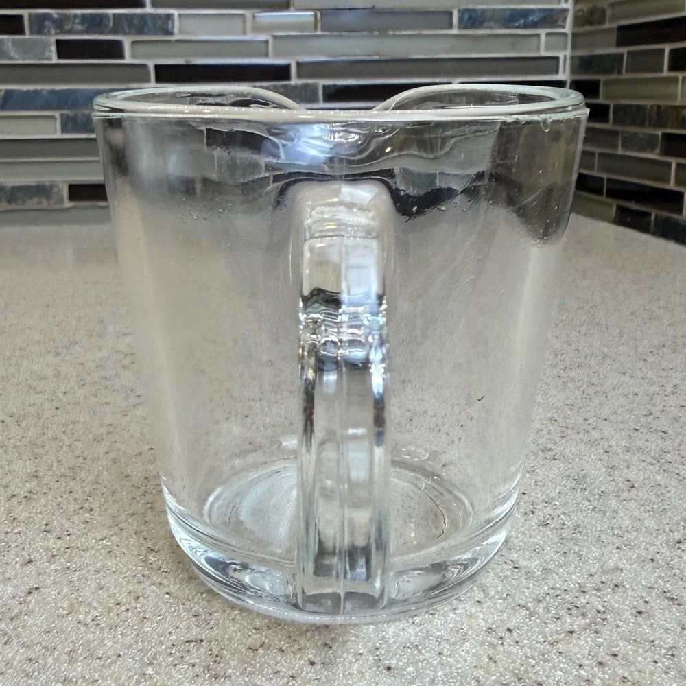Vintage Pyrex #508 Clear Glass Measuring Cup D-Handle w/ spout 8oz Retro Kitchen